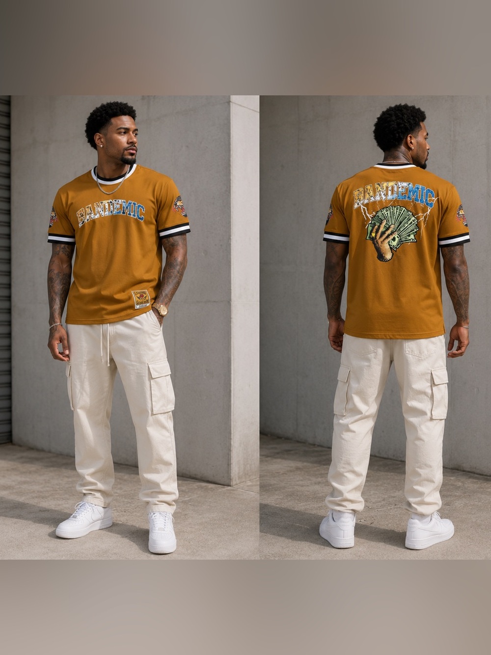 New Men's Black Pike Bandemic Jersey Tee - S